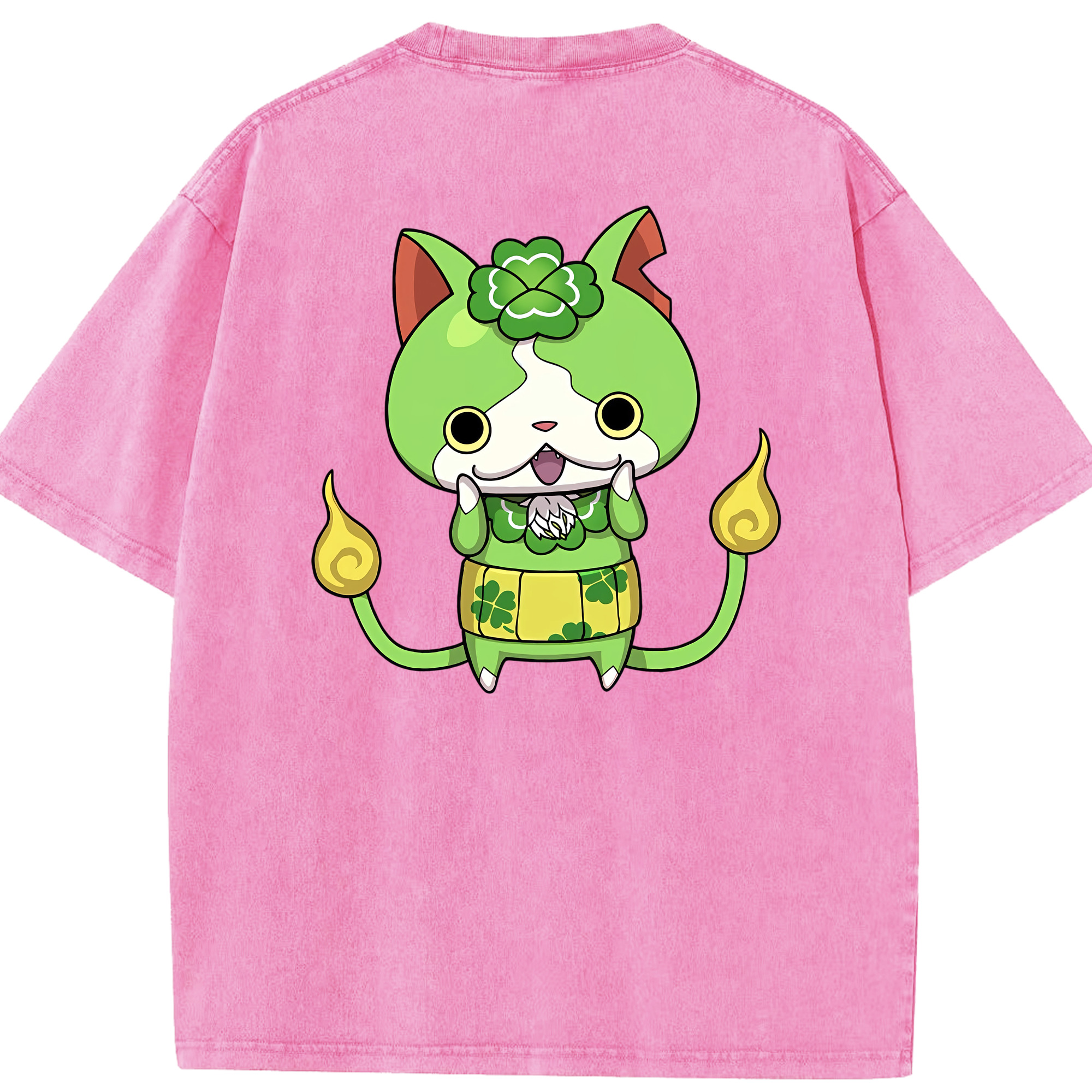 妖怪ウォッチ Yo-kai Watch 綿100% ヴィンテージ風 半袖Tシャツ（背面プリント）